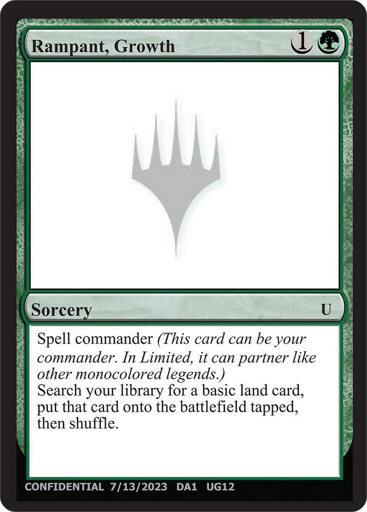 Rampant Growth UG12/477 (Un-Known Event Playtest Cards)  | Good Games Modbury
