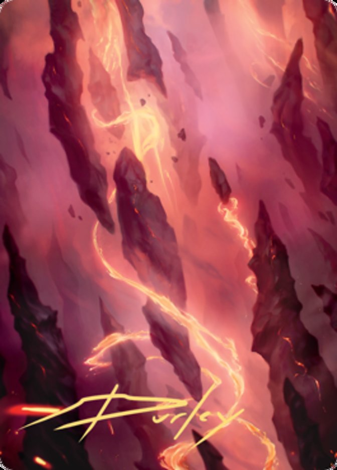 Mountain 1 Art Card (Gold-Stamped Signature) [Zendikar Rising Art Series] | Good Games Modbury