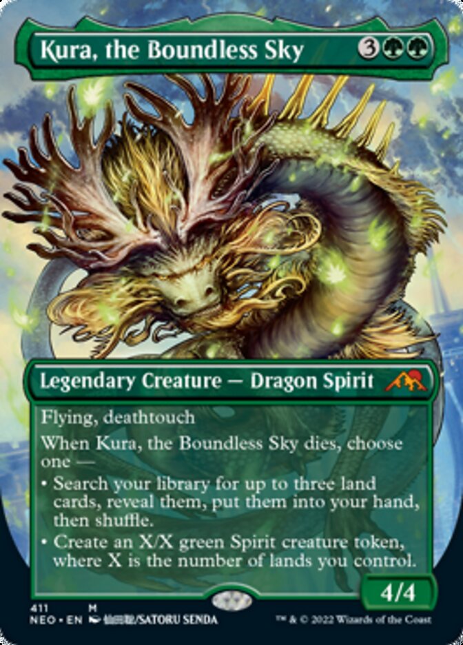 Kura, the Boundless Sky (Borderless Alternate Art) [Kamigawa: Neon Dynasty] | Good Games Modbury