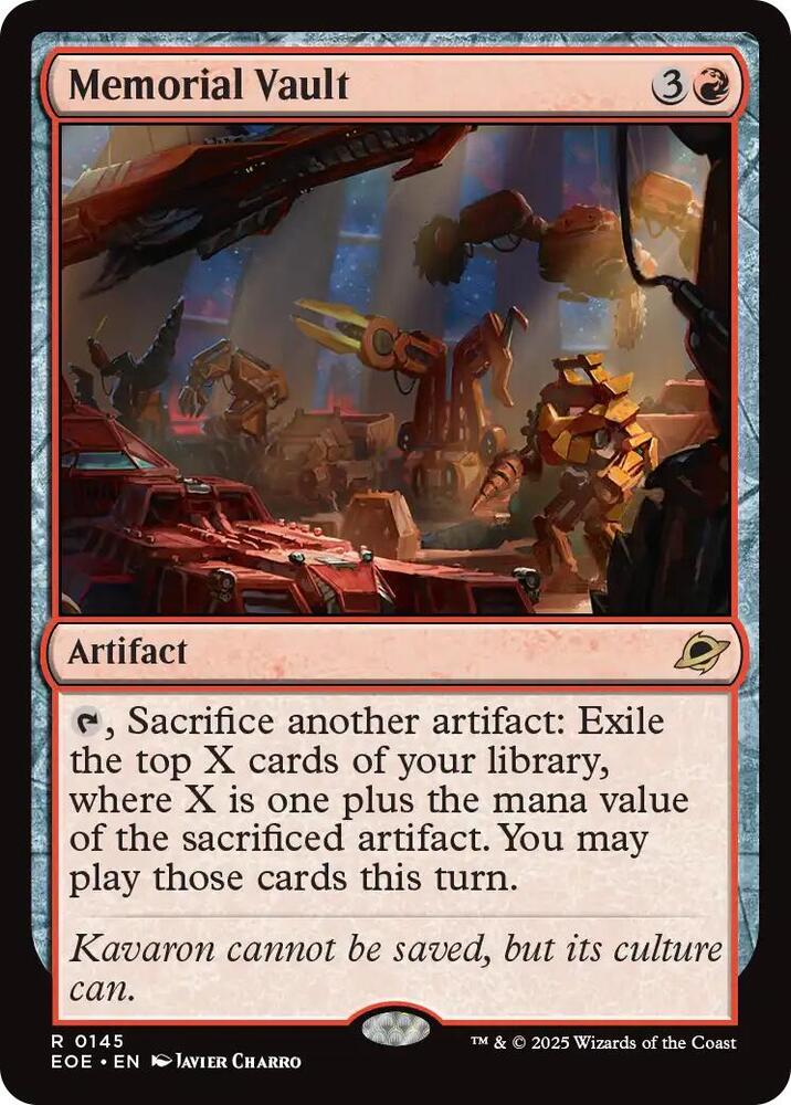 Memorial Vault 145/276 (Edge of Eternities)  - Foil | Good Games Modbury