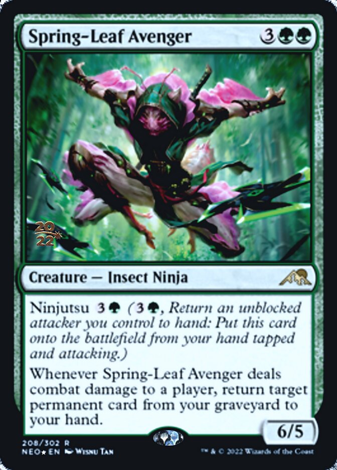 Spring-Leaf Avenger [Kamigawa: Neon Dynasty Prerelease Promos] | Good Games Modbury