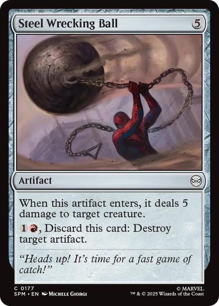 Steel Wrecking Ball 177/198 (Marvel's Spider-Man)  - Foil | Good Games Modbury
