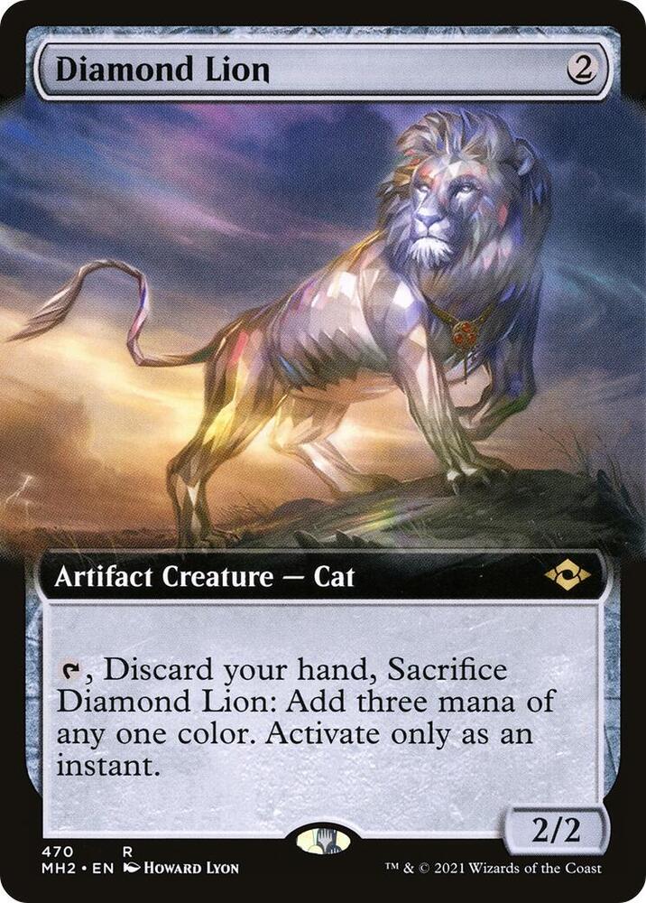 Diamond Lion Extended Art 470/303 (Modern Horizons 2)  | Good Games Modbury