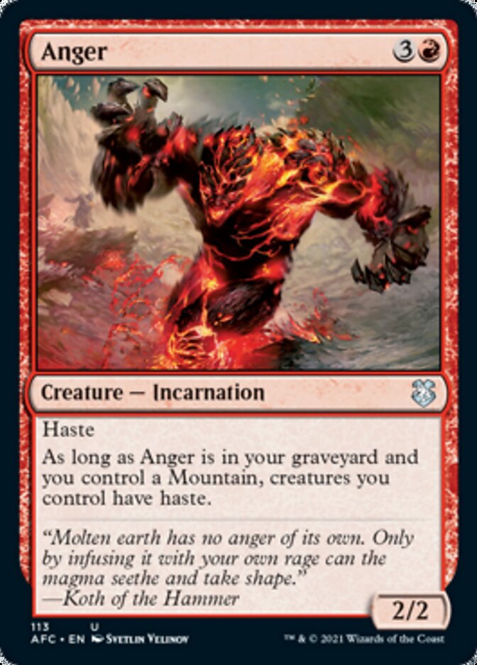 Anger [Dungeons & Dragons: Adventures in the Forgotten Realms Commander] | Good Games Modbury