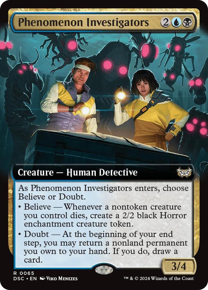Phenomenon Investigators 65/40 (Commander: Duskmourn: House of Horror)  - Extended Art | Good Games Modbury