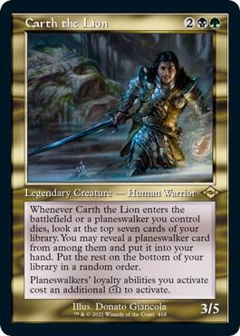 Carth the Lion Retro Frame Foil Etched 418 (Modern Horizons 2)  - Foil | Good Games Modbury