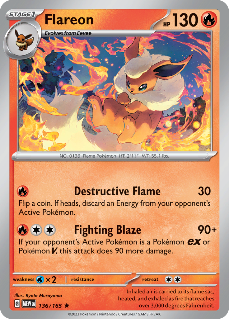 Flareon (136/165) [Scarlet & Violet: 151] | Good Games Modbury