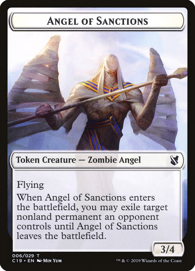 Angel of Sanctions Token [Commander 2019 Tokens] | Good Games Modbury