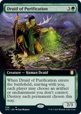 Druid of Purification Extended Art 308/62 (Commander: Adventures in the Forgotten Realms)  | Good Games Modbury