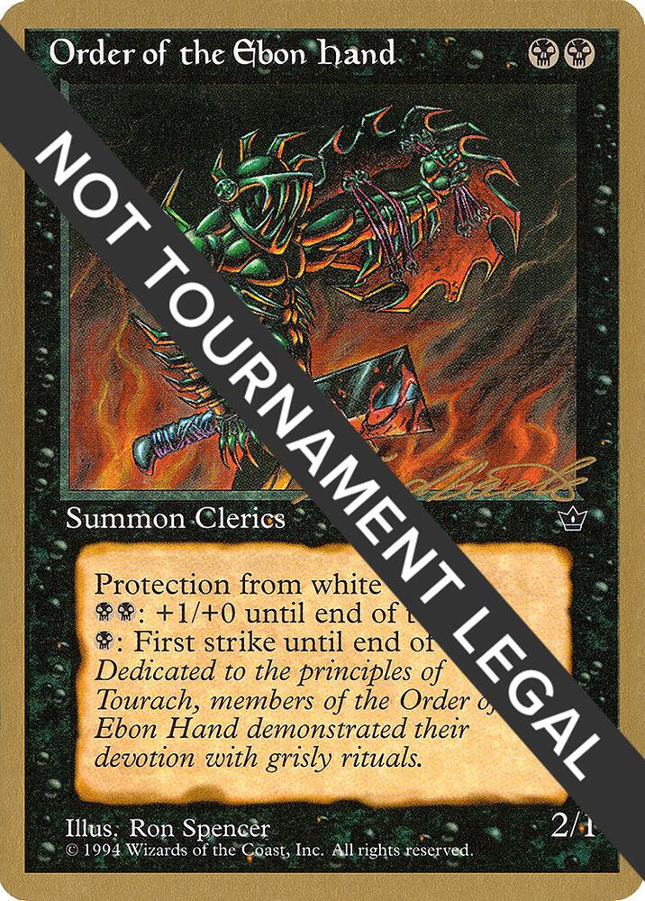 Order of the Ebon Hand Spencer 1996 Leon Lindback FEM ll42c/308 (World Championship Decks)  | Good Games Modbury