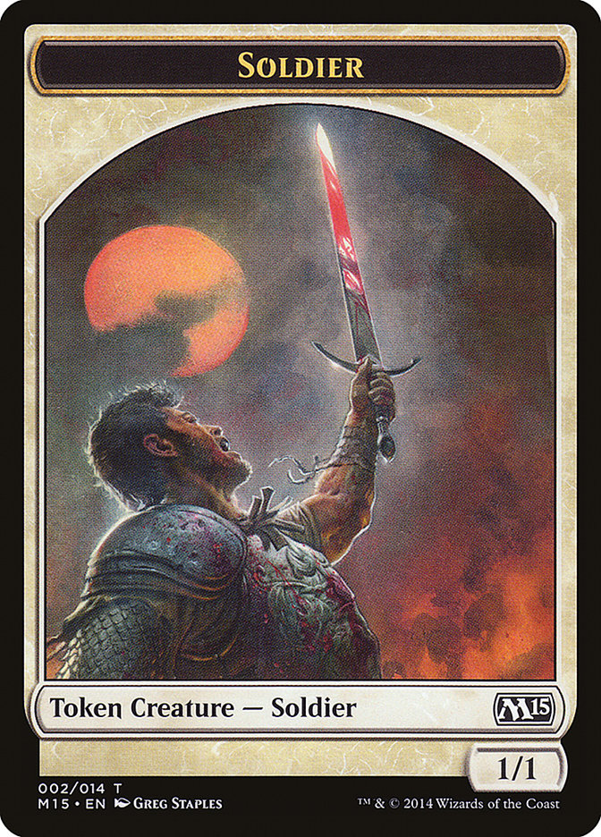 Soldier Token [Magic 2015 Tokens] | Good Games Modbury