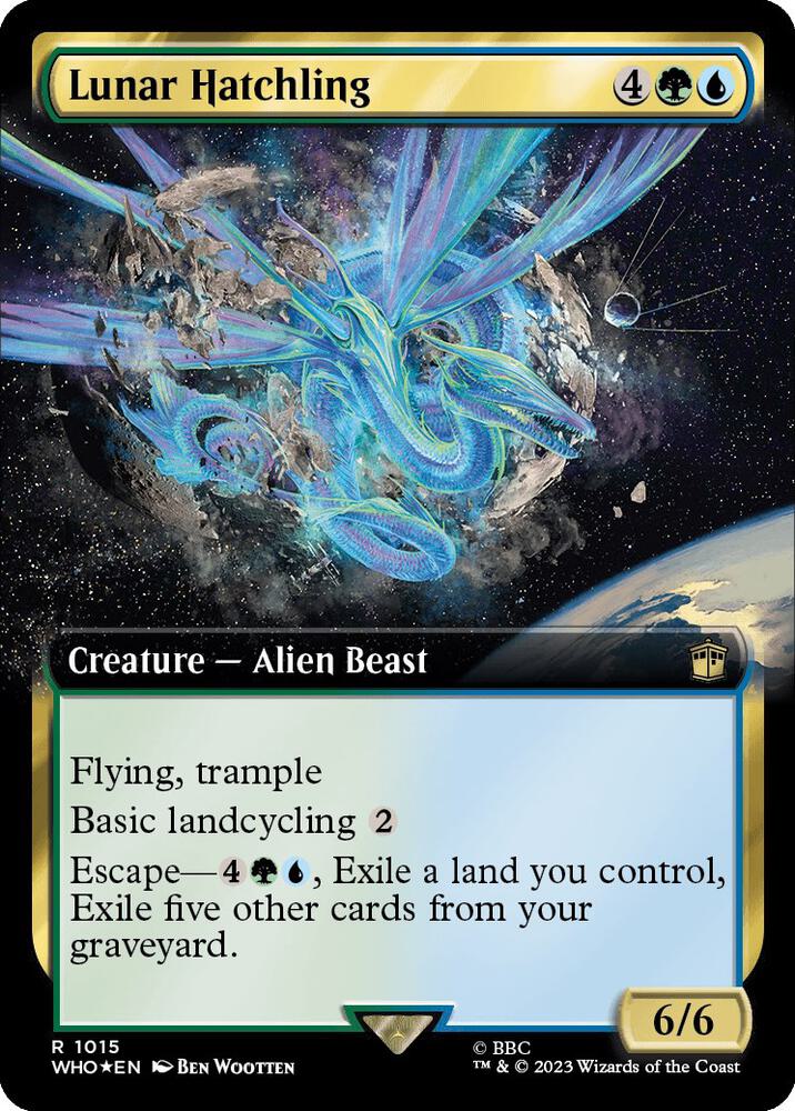 Lunar Hatchling 1015/331 (Universes Beyond: Doctor Who)  - Extended Art Surge Foil | Good Games Modbury