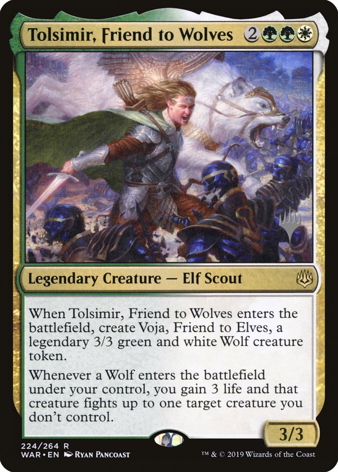 Tolsimir, Friend to Wolves (Promo Pack) [War of the Spark Promos] | Good Games Modbury