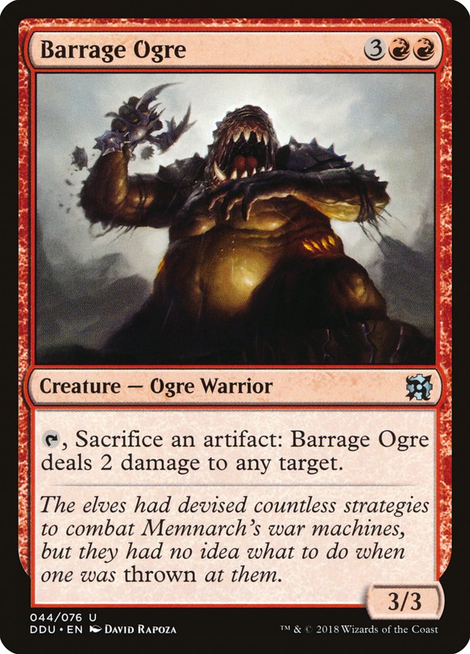 Barrage Ogre 44/76 (Duel Decks: Elves vs. Inventors)  | Good Games Modbury