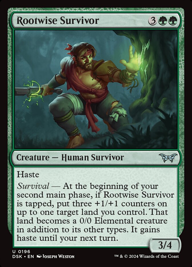 Rootwise Survivor 196/286 (Duskmourn: House of Horror)  - Foil | Good Games Modbury