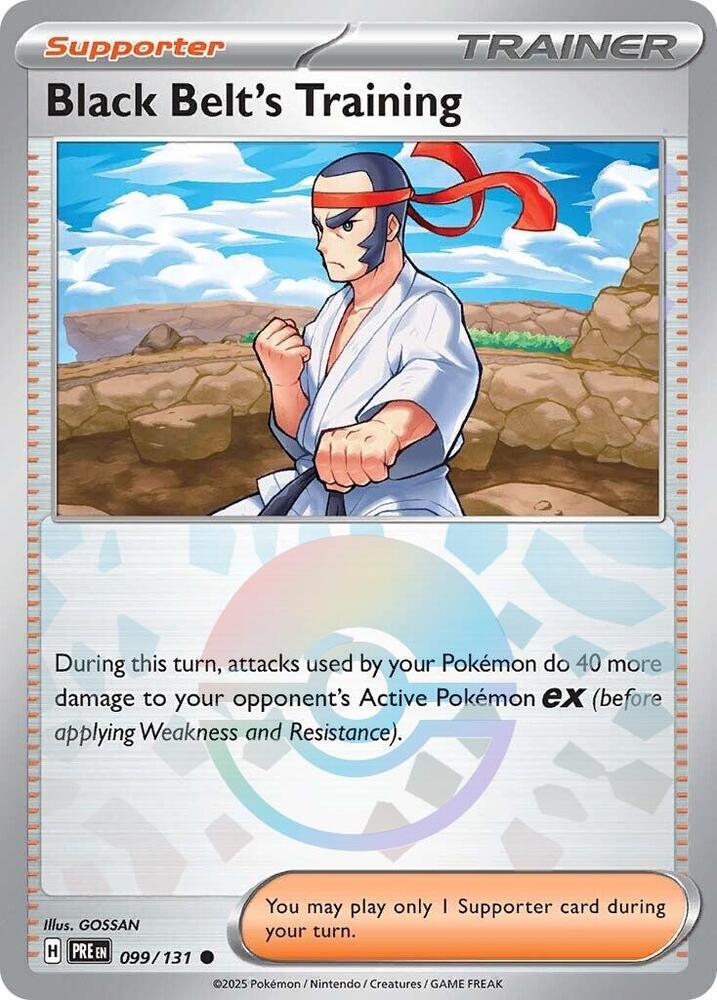 Black Belt's Training (099/131) (Poke Ball Pattern) [Scarlet & Violet: Prismatic Evolutions] | Good Games Modbury