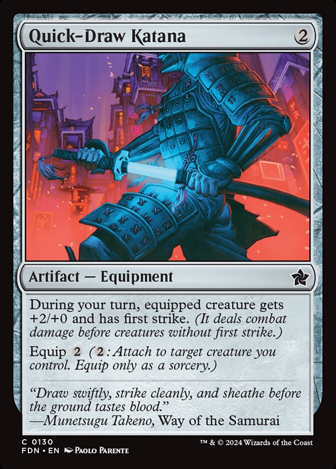 Quick-Draw Katana 130/291 (Foundations)  - Foil | Good Games Modbury