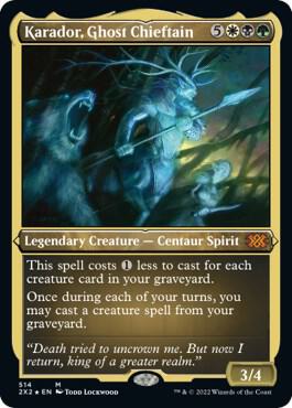 Karador Ghost Chieftain Foil Etched 514 (Double Masters 2022)  - Foil | Good Games Modbury