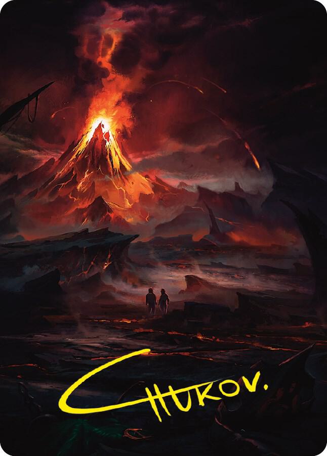 Valley of Gorgoroth Art Card Gold Stamped Signature 80 (Art Series: Universes Beyond: The Lord of the Rings: Tales of Middle-earth)  | Good Games Modbury