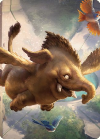 Lulu, Loyal Hollyphant Art Card (18) [Commander Legends: Battle for Baldur's Gate Art Series] | Good Games Modbury