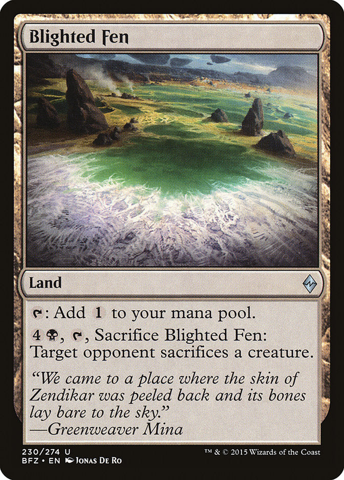 Blighted Fen 230/274 (Battle for Zendikar)  | Good Games Modbury