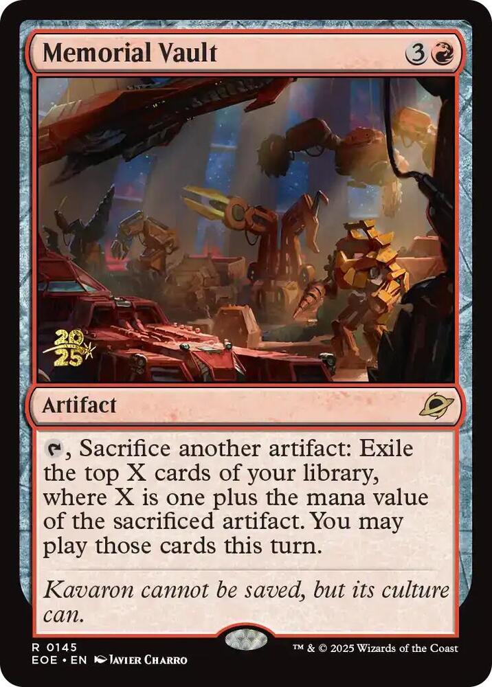 Memorial Vault 145s/160 (Prerelease Cards)  - Foil | Good Games Modbury
