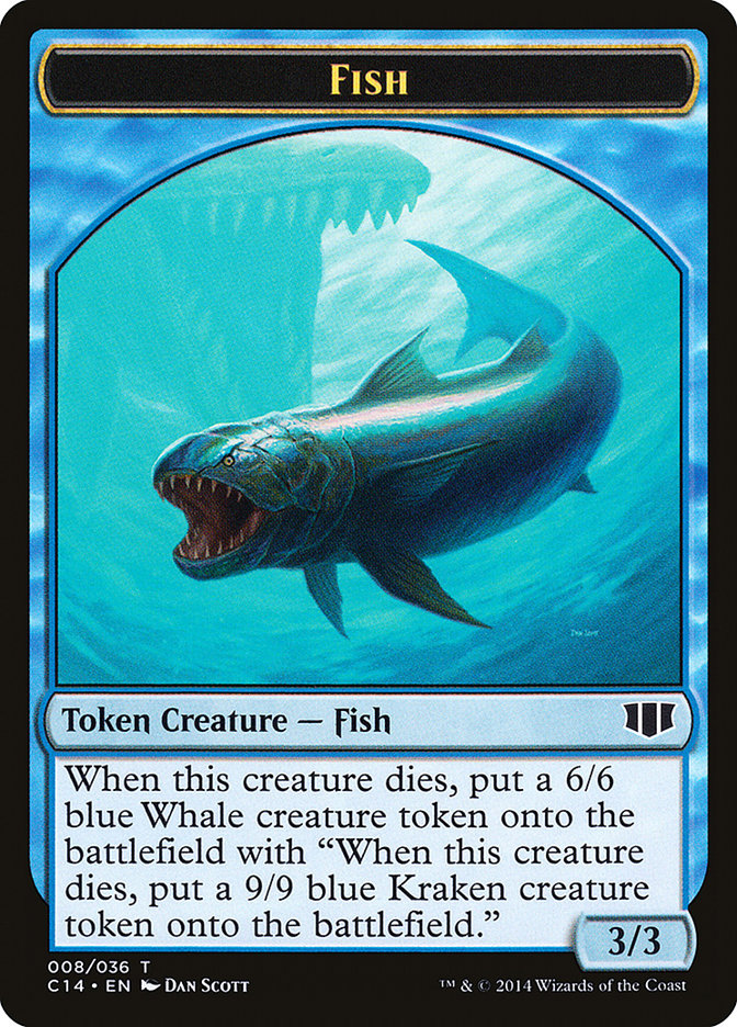 Fish // Zombie (011/036) Double-Sided Token [Commander 2014 Tokens] | Good Games Modbury