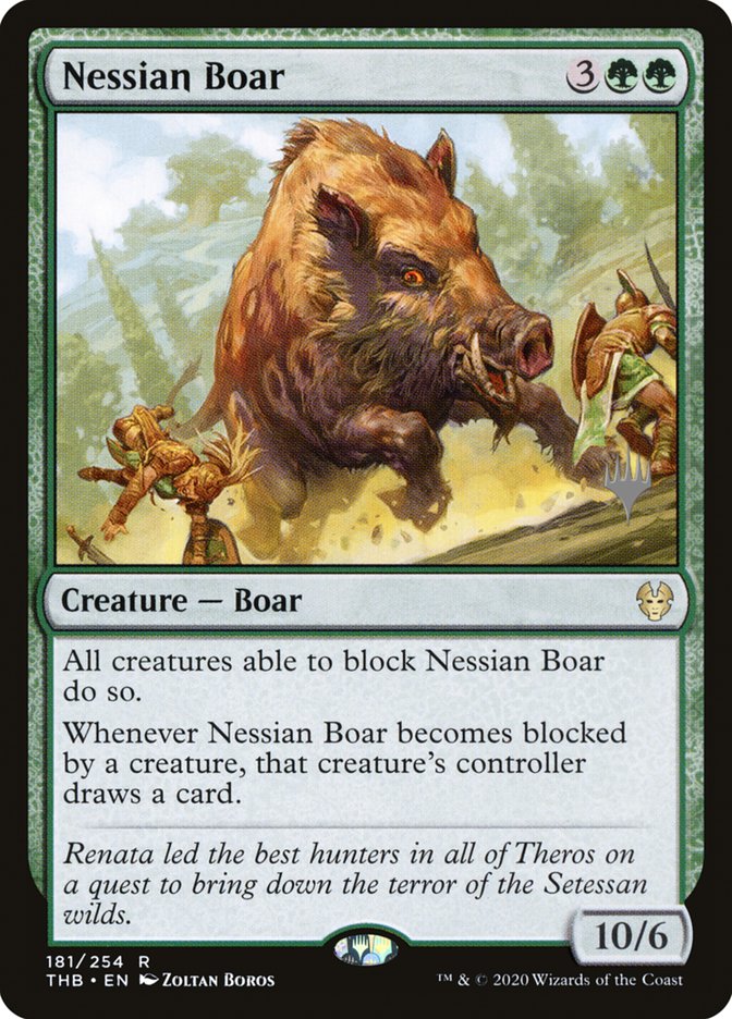 Nessian Boar (Promo Pack) [Theros Beyond Death Promos] | Good Games Modbury