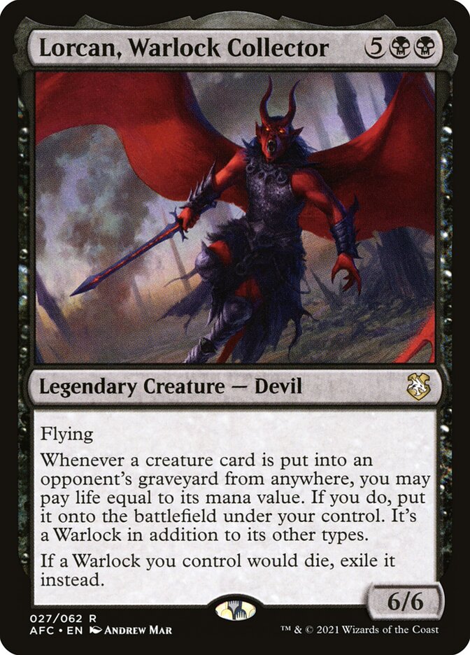 Lorcan, Warlock Collector 27/62 (Commander: Adventures in the Forgotten Realms)  | Good Games Modbury