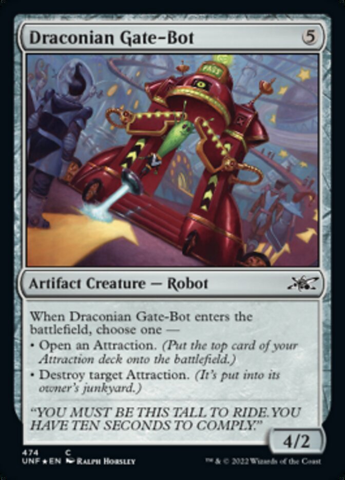 Draconian Gate-Bot (Galaxy Foil) [Unfinity] | Good Games Modbury