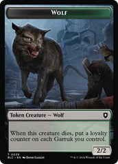 Human Soldier // Wolf (035) Double-Sided Token [Bloomburrow Commander Tokens] | Good Games Modbury