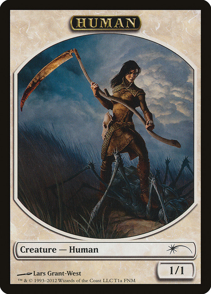 Human // Wolf Double-Sided Token [Friday Night Magic 2012] | Good Games Modbury