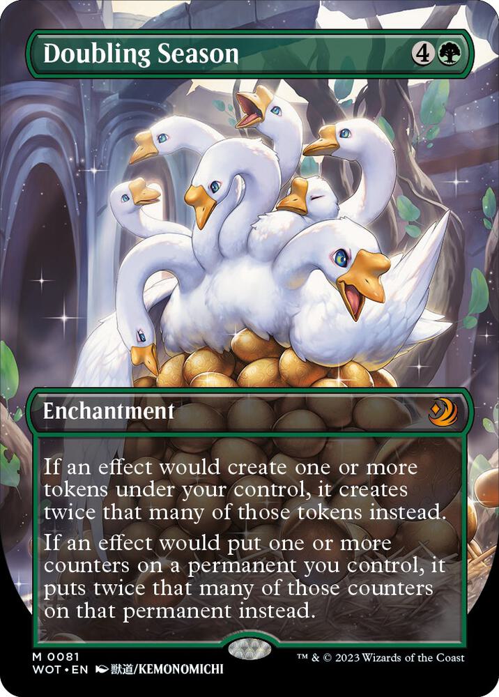Doubling Season 81 (Wilds of Eldraine: Enchanting Tales)  - Borderless Foil | Good Games Modbury