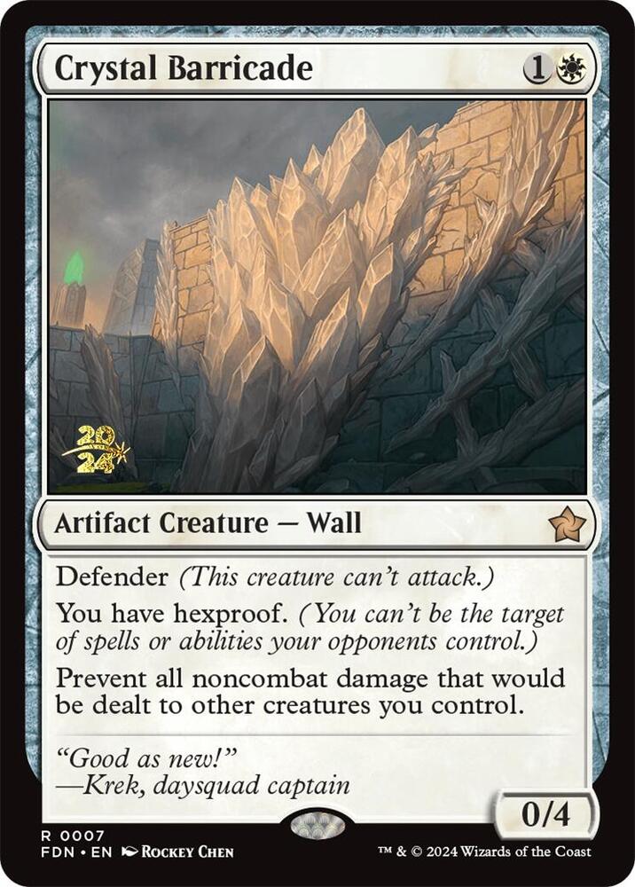 Crystal Barricade 7 (Prerelease Cards)  - Foil | Good Games Modbury