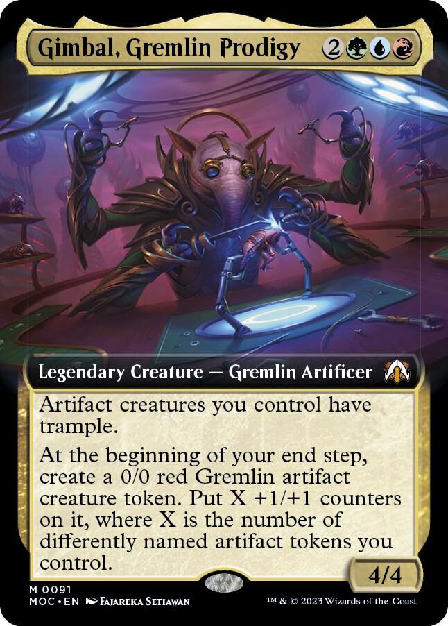 Gimbal, Gremlin Prodigy 91/444 (Commander: March of the Machine)  - Extended Art | Good Games Modbury