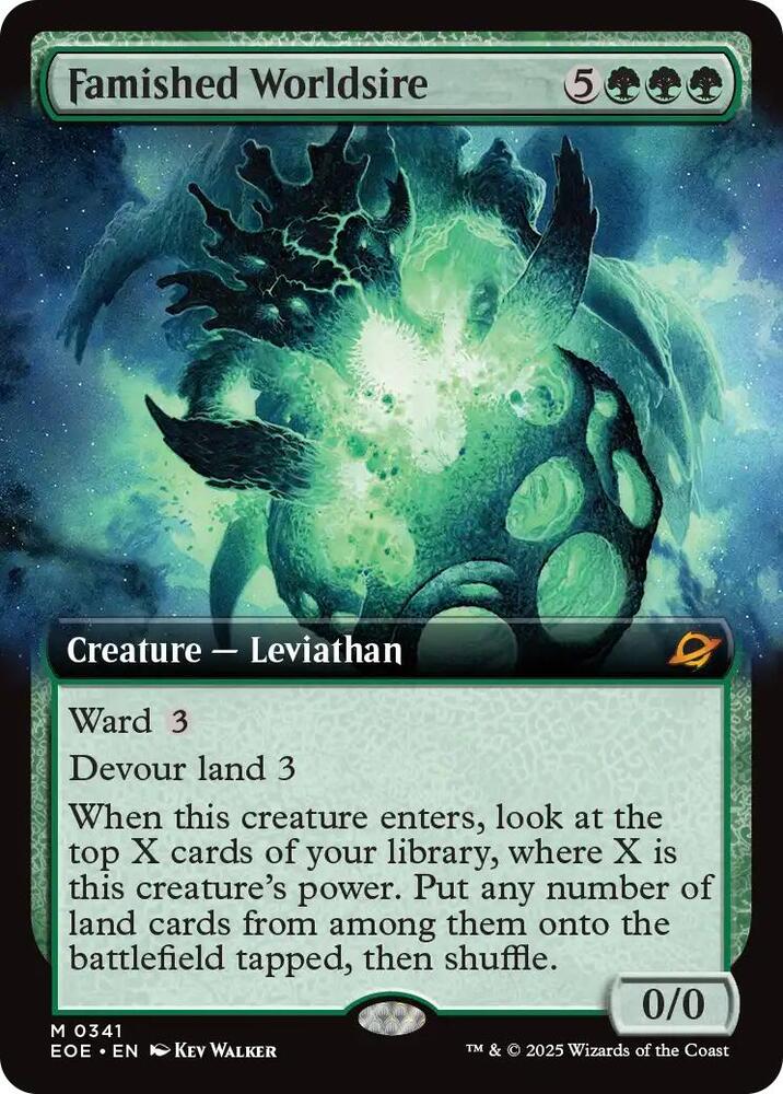 Famished Worldsire Extended Art 341 (Edge of Eternities)  - Extended Art Foil | Good Games Modbury