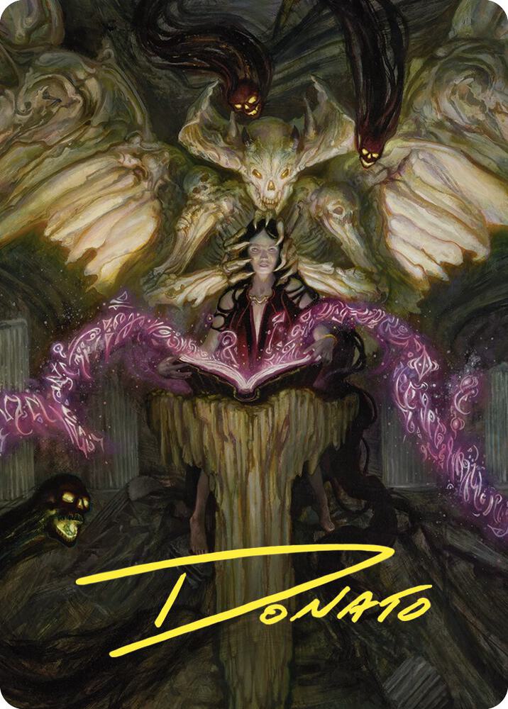 Demonic Tutor Art Card Gold Stamped Signature 64 (Art Series: Commander Masters)  | Good Games Modbury