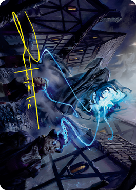 Dreamshackle Geist Art Card (Gold-Stamped Signature) [Innistrad: Crimson Vow Art Series] | Good Games Modbury