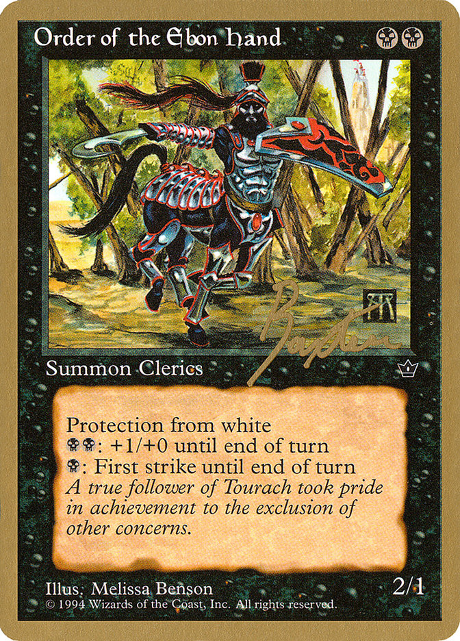 Order of the Ebon Hand (Benson) (George Baxter) [Pro Tour Collector Set] | Good Games Modbury