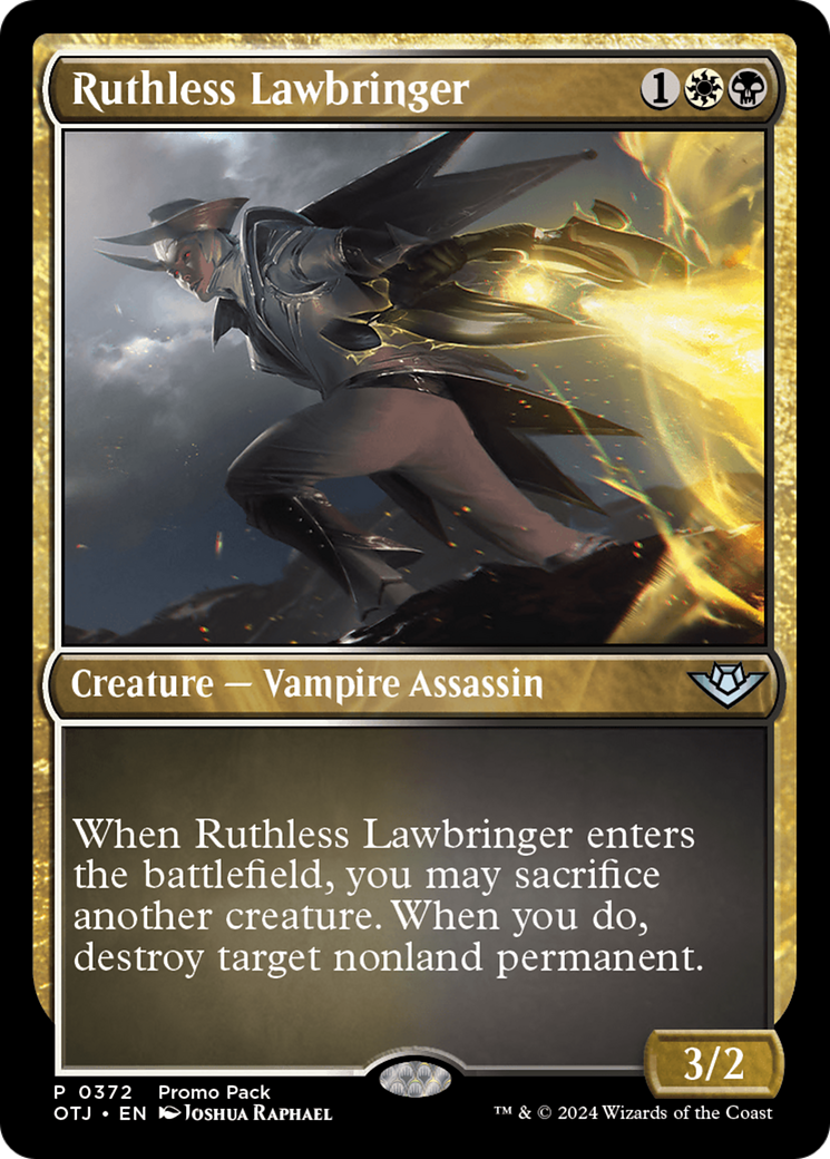 Ruthless Lawbringer (Promo Pack) [Outlaws of Thunder Junction Promos] | Good Games Modbury