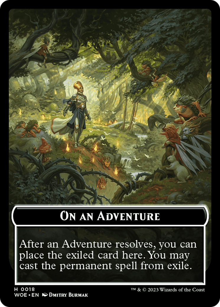 Wicked Role / Cursed Role // Emblem - On An Adventure Double-Sided Token [Wilds of Eldraine Tokens] | Good Games Modbury