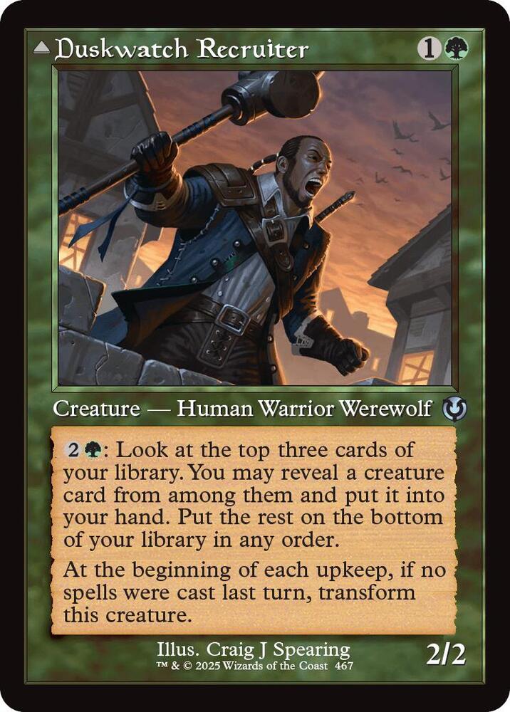 Duskwatch Recruiter // Krallenhorde Howler 467 (Innistrad Remastered)  - Retro | Good Games Modbury