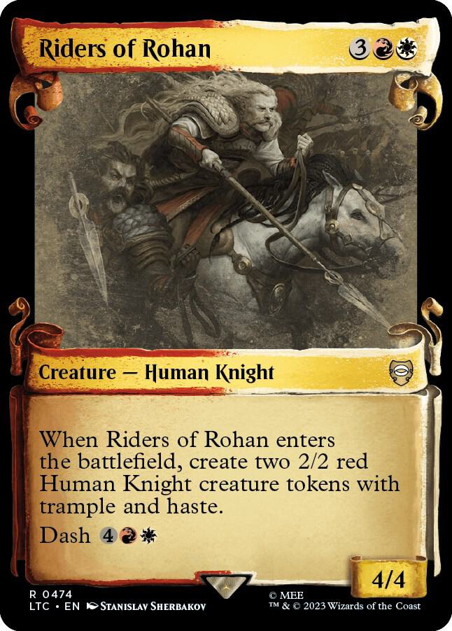 Riders of Rohan Showcase Scrolls 474 (Commander: The Lord of the Rings: Tales of Middle-earth)  - Showcase Scroll Foil | Good Games Modbury
