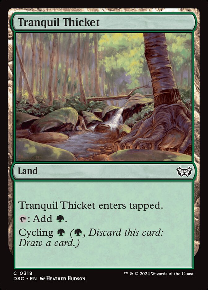 Tranquil Thicket 318 (Commander: Duskmourn: House of Horror)  | Good Games Modbury