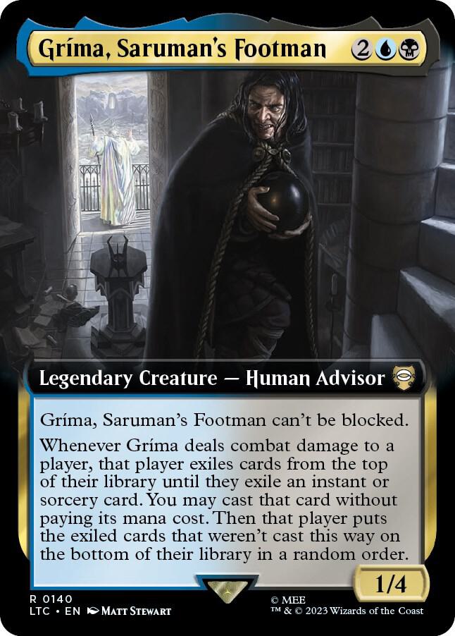 Grima, Saruman's Footman 140/347 (Commander: The Lord of the Rings: Tales of Middle-earth)  - Extended Art | Good Games Modbury