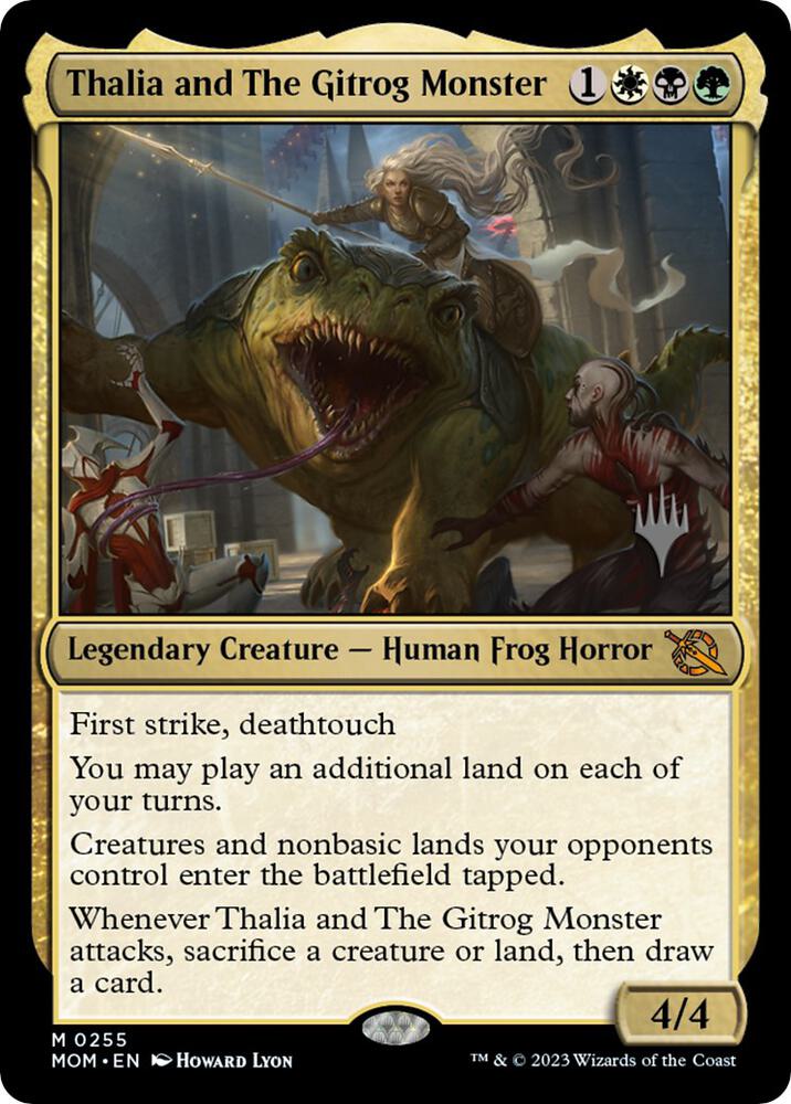 Thalia and The Gitrog Monster 255 (Promo Pack: March of the Machine)  - Foil | Good Games Modbury