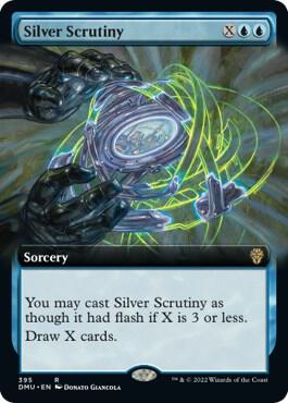 Silver Scrutiny Extended Art 395/281 (Dominaria United)  | Good Games Modbury