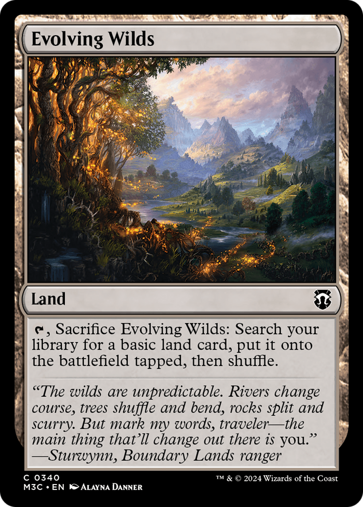 Evolving Wilds (Ripple Foil) [Modern Horizons 3 Commander] | Good Games Modbury