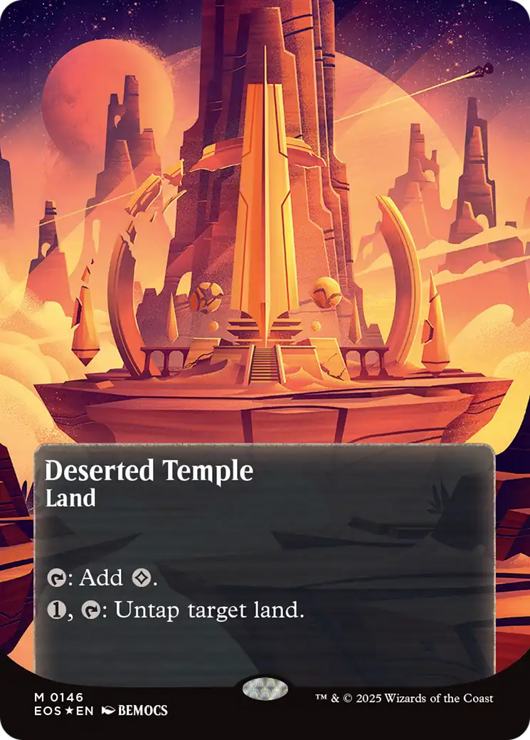 Deserted Temple (0146) (Borderless) (Galaxy Foil) [Edge of Eternities: Stellar Sights] | Good Games Modbury