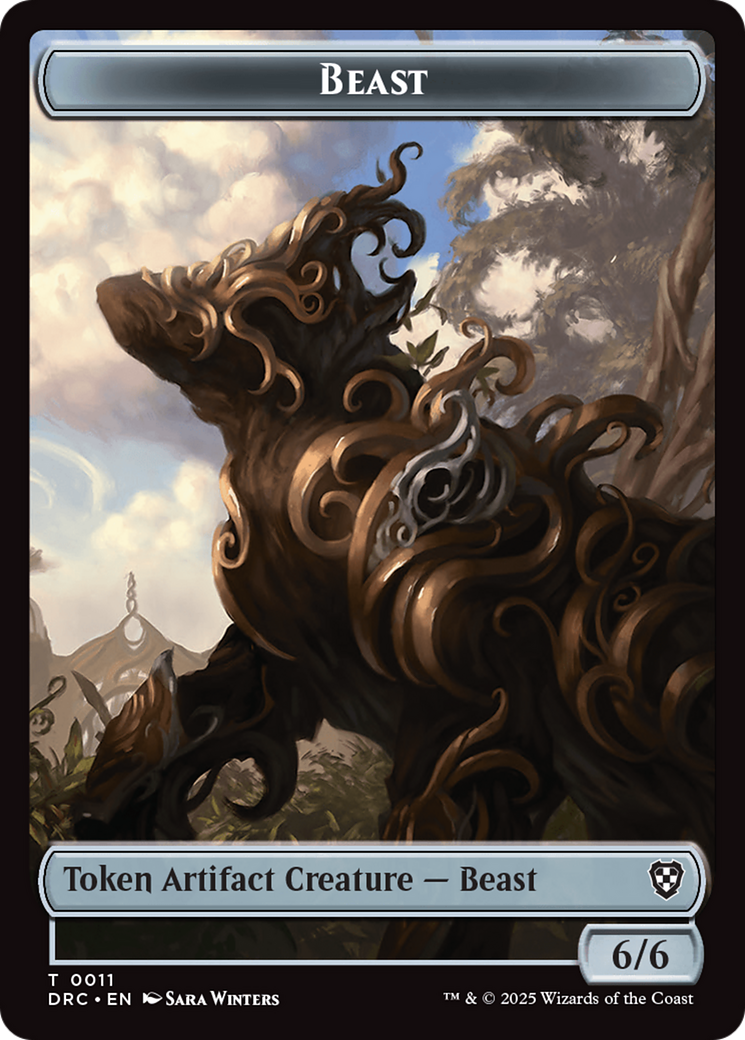 Beast (0010) // Beast (0011) Double-Sided Token [Aetherdrift Commander] | Good Games Modbury